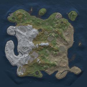 Thumbnail Rust Map: Procedural Map, Size: 3500, Seed: 3248292, 15 Monuments