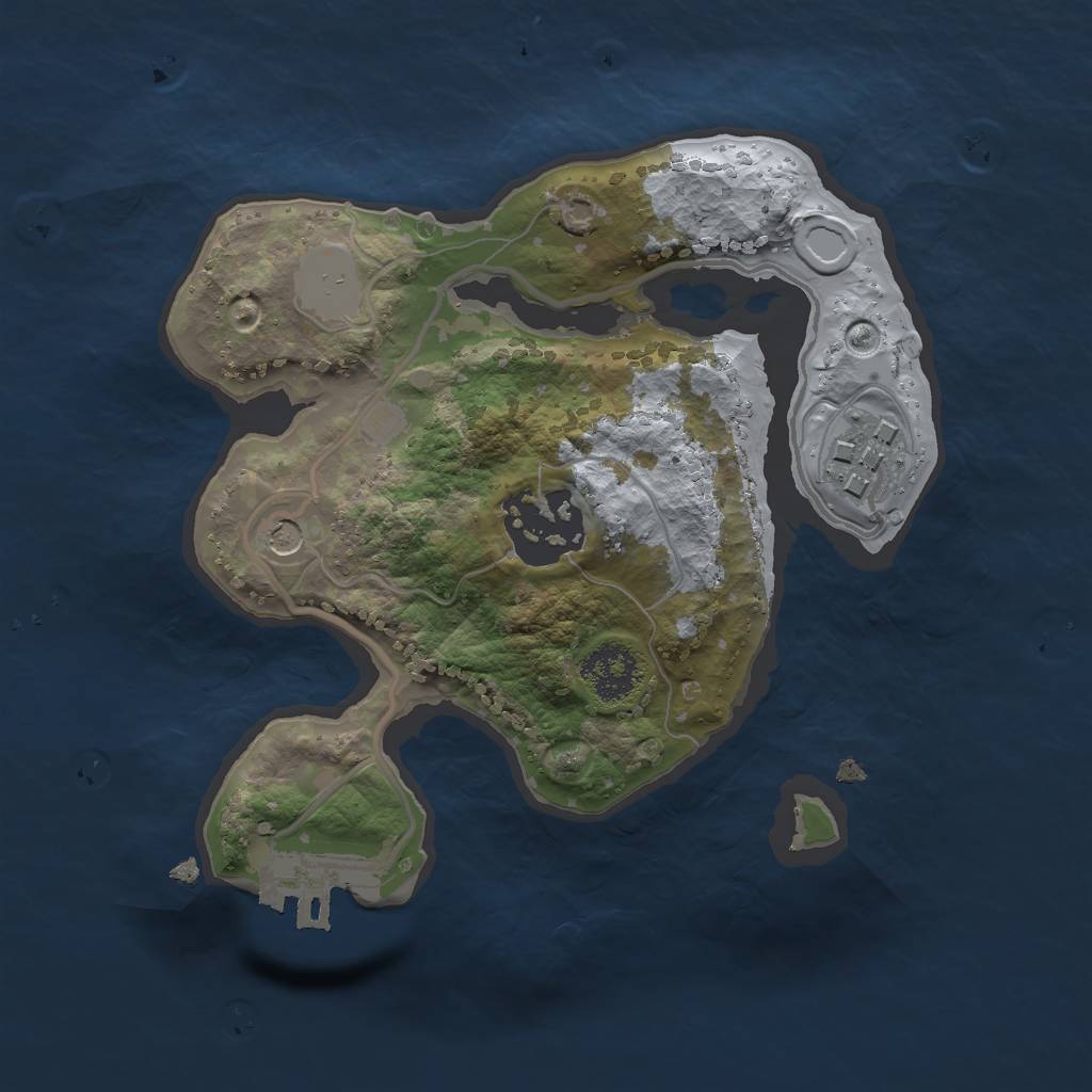 Rust Map: Procedural Map, Size: 2000, Seed: 102, 7 Monuments
