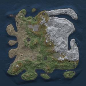 Thumbnail Rust Map: Procedural Map, Size: 3500, Seed: 40000, 15 Monuments