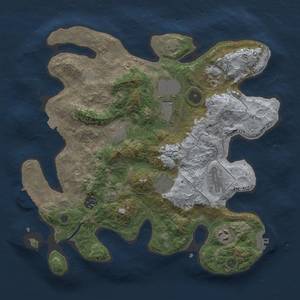 Thumbnail Rust Map: Procedural Map, Size: 3500, Seed: 637424816, 15 Monuments