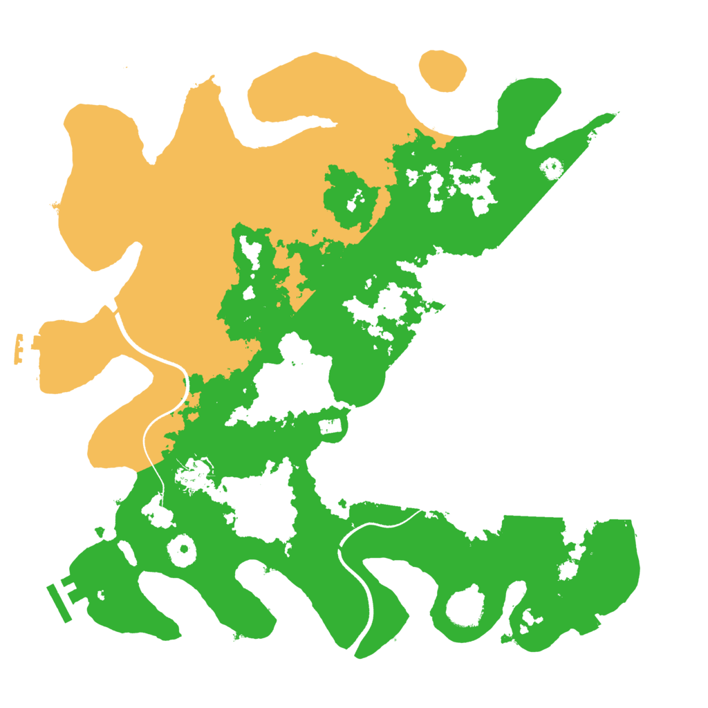 Biome Rust Map: Procedural Map, Size: 3500, Seed: 423424142