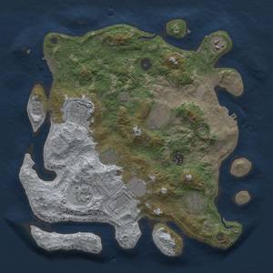 Thumbnail Rust Map: Procedural Map, Size: 3500, Seed: 909841784, 17 Monuments