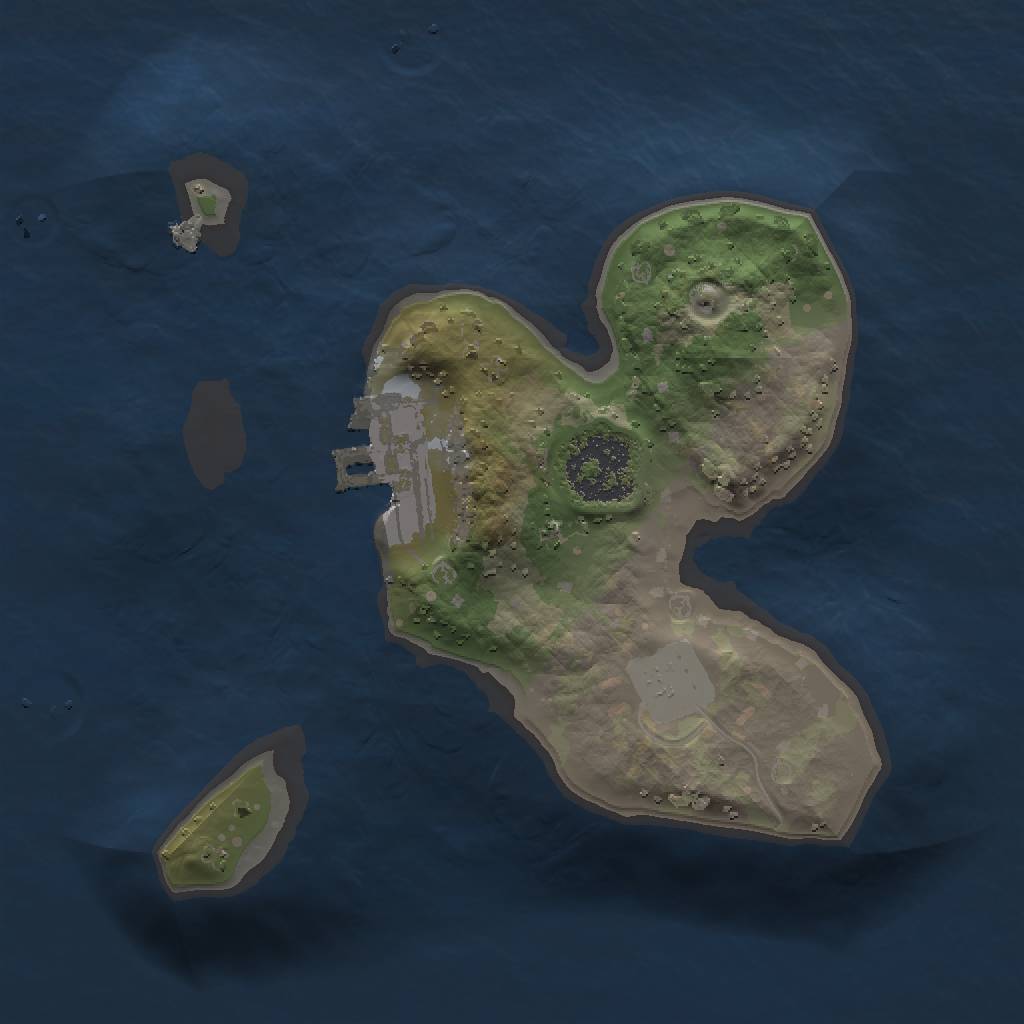 Rust Map: Procedural Map, Size: 1500, Seed: 25849, 4 Monuments