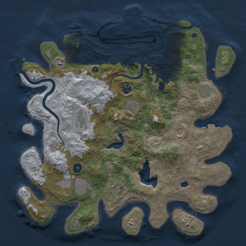 Rust Map: Procedural Map, Size: 4000, Seed: 959634292, 15 Monuments