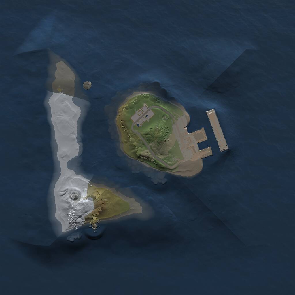 Rust Map: Procedural Map, Size: 1400, Seed: 13552525, 2 Monuments