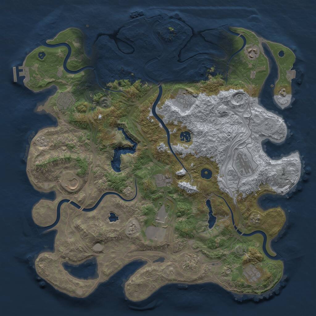Rust Map: Procedural Map, Size: 4250, Seed: 1769326984, 17 Monuments