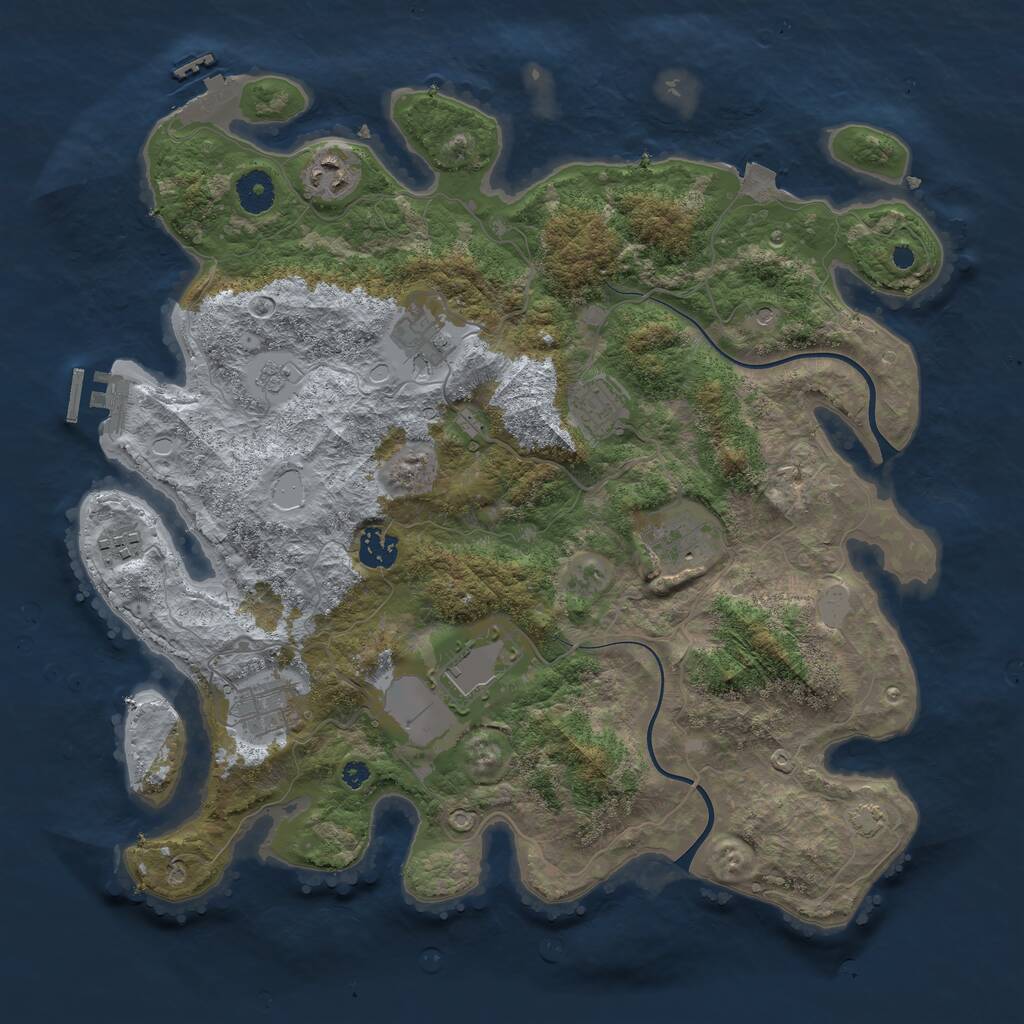 Rust Map: Procedural Map, Size: 3800, Seed: 20160508, 14 Monuments