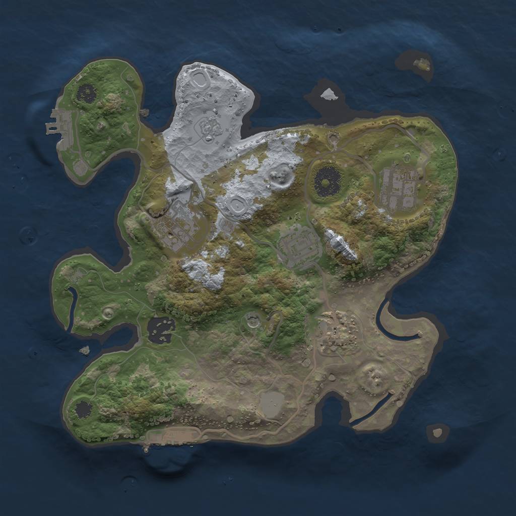 Rust Map: Procedural Map, Size: 2700, Seed: 899176656, 12 Monuments