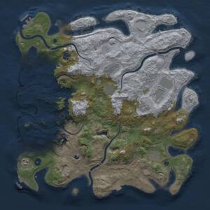 Thumbnail Rust Map: Procedural Map, Size: 4300, Seed: 8012023, 15 Monuments