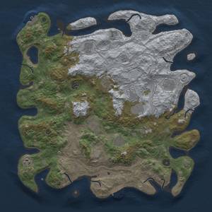 Thumbnail Rust Map: Procedural Map, Size: 4300, Seed: 8012023, 18 Monuments