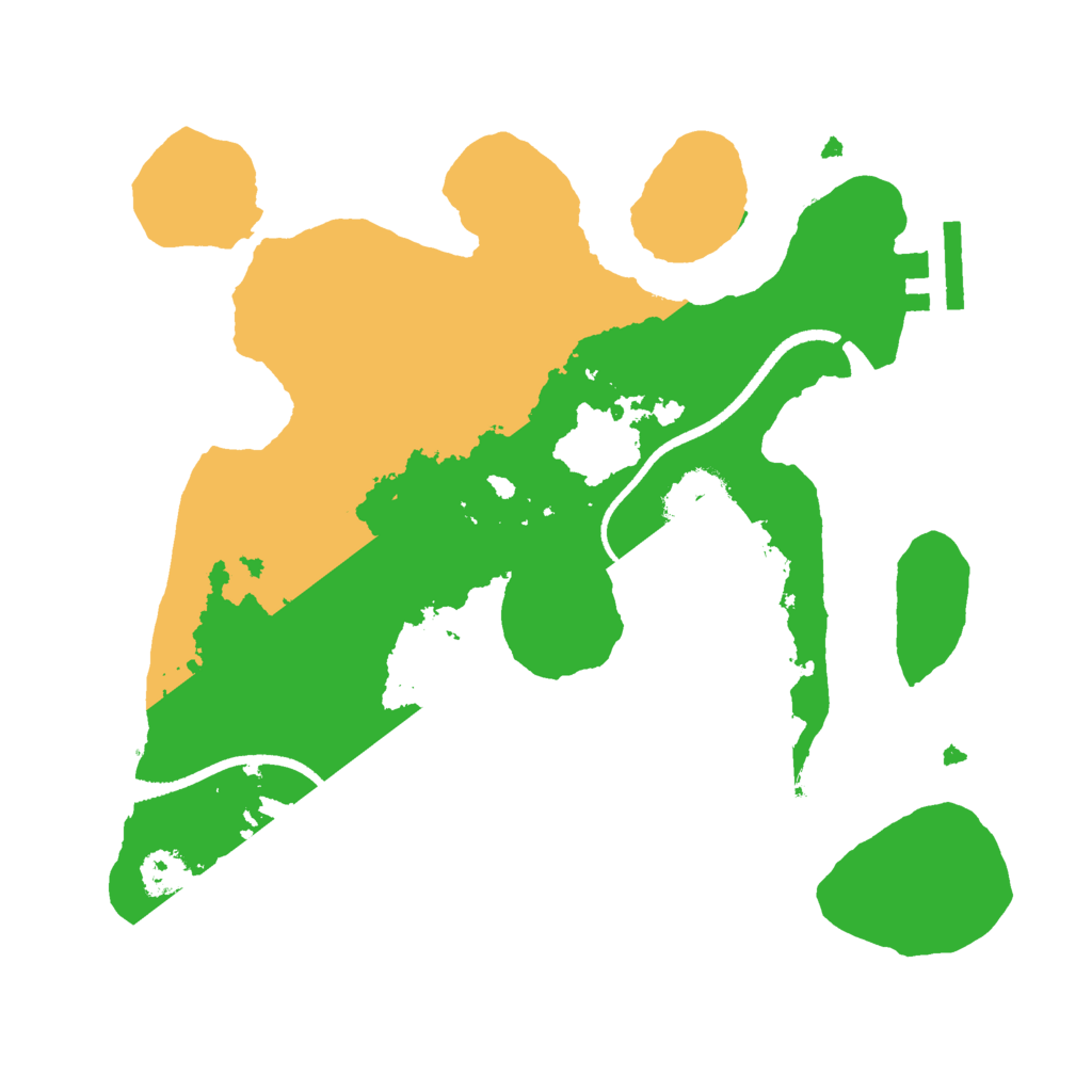 Biome Rust Map: Procedural Map, Size: 2500, Seed: 227225294