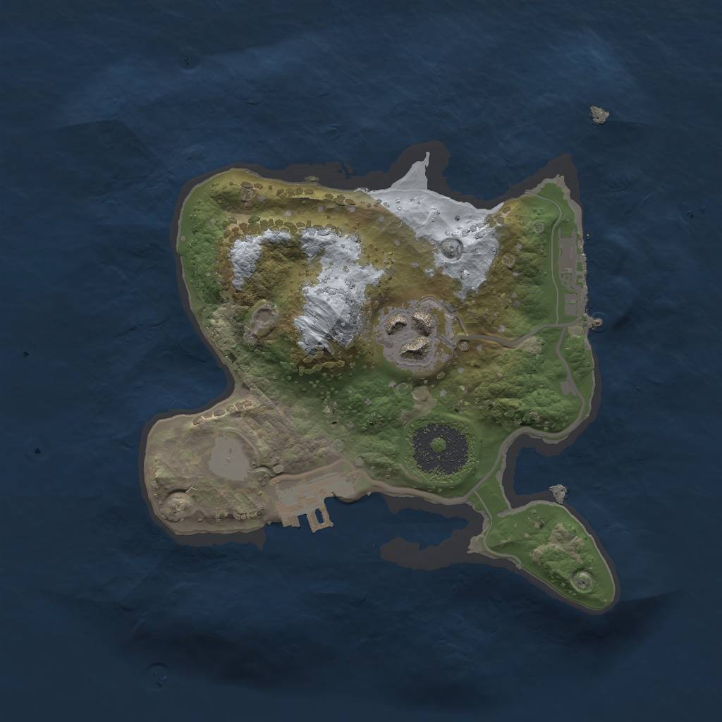 Rust Map: Procedural Map, Size: 2000, Seed: 78965400, 6 Monuments