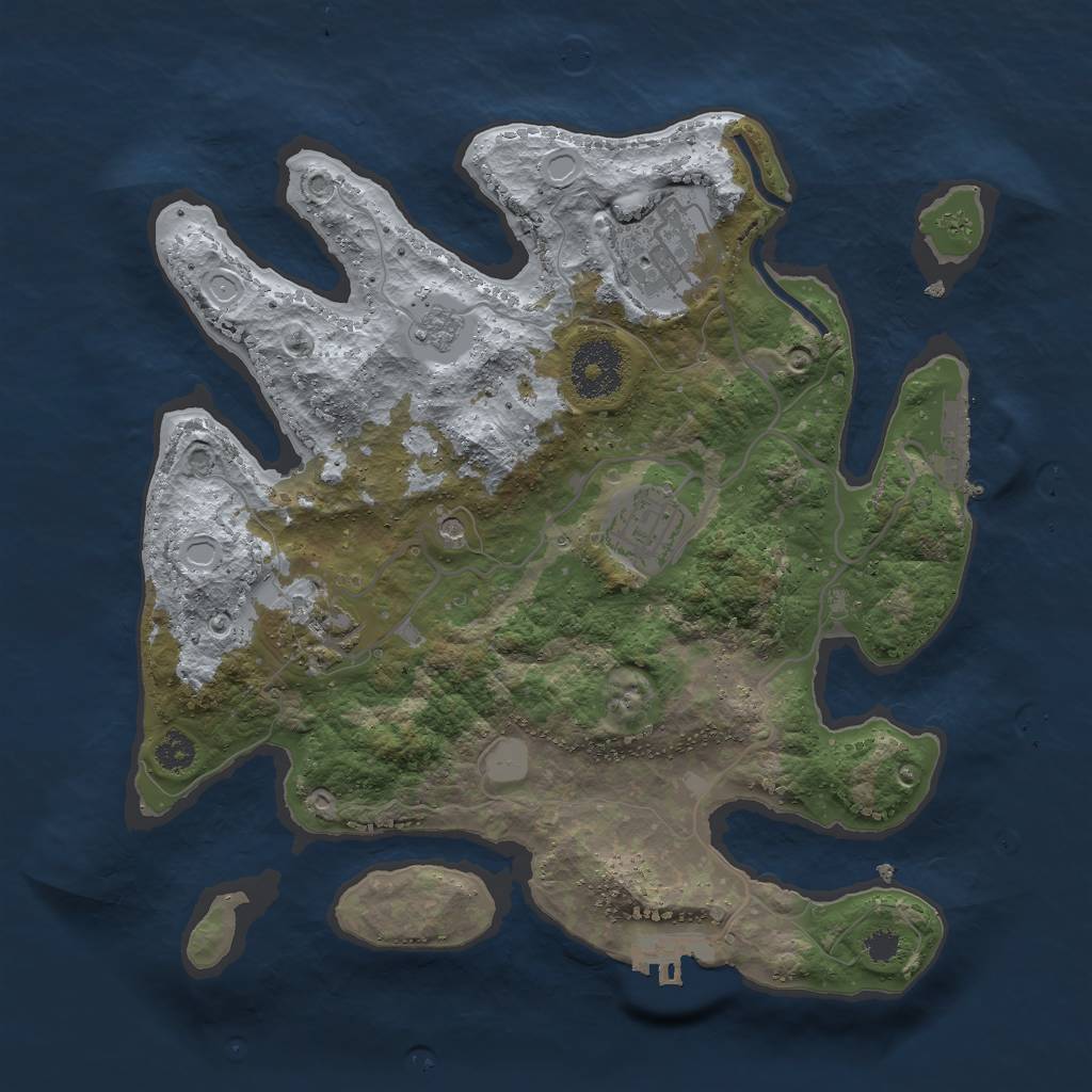 Rust Map: Procedural Map, Size: 2900, Seed: 722, 10 Monuments