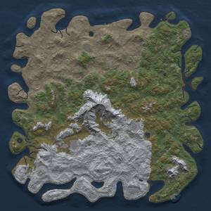 Thumbnail Rust Map: Procedural Map, Size: 6000, Seed: 1330095923, 18 Monuments