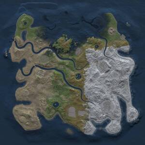 Thumbnail Rust Map: Procedural Map, Size: 3750, Seed: 2065521408, 15 Monuments