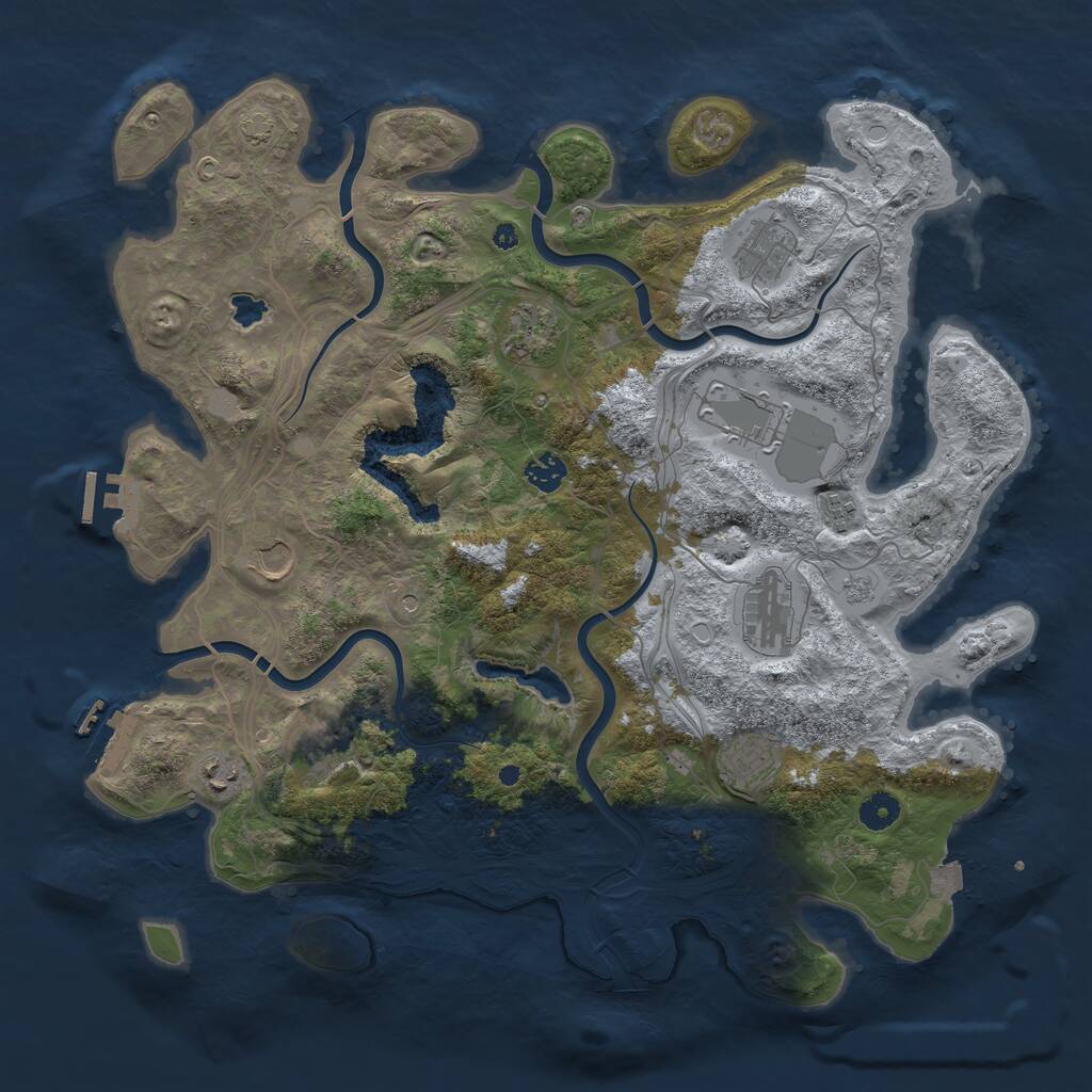 Rust Map: Procedural Map, Size: 4250, Seed: 1324567, 16 Monuments