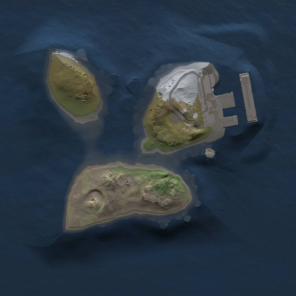 Rust Map: Procedural Map, Size: 1200, Seed: 65464, 2 Monuments