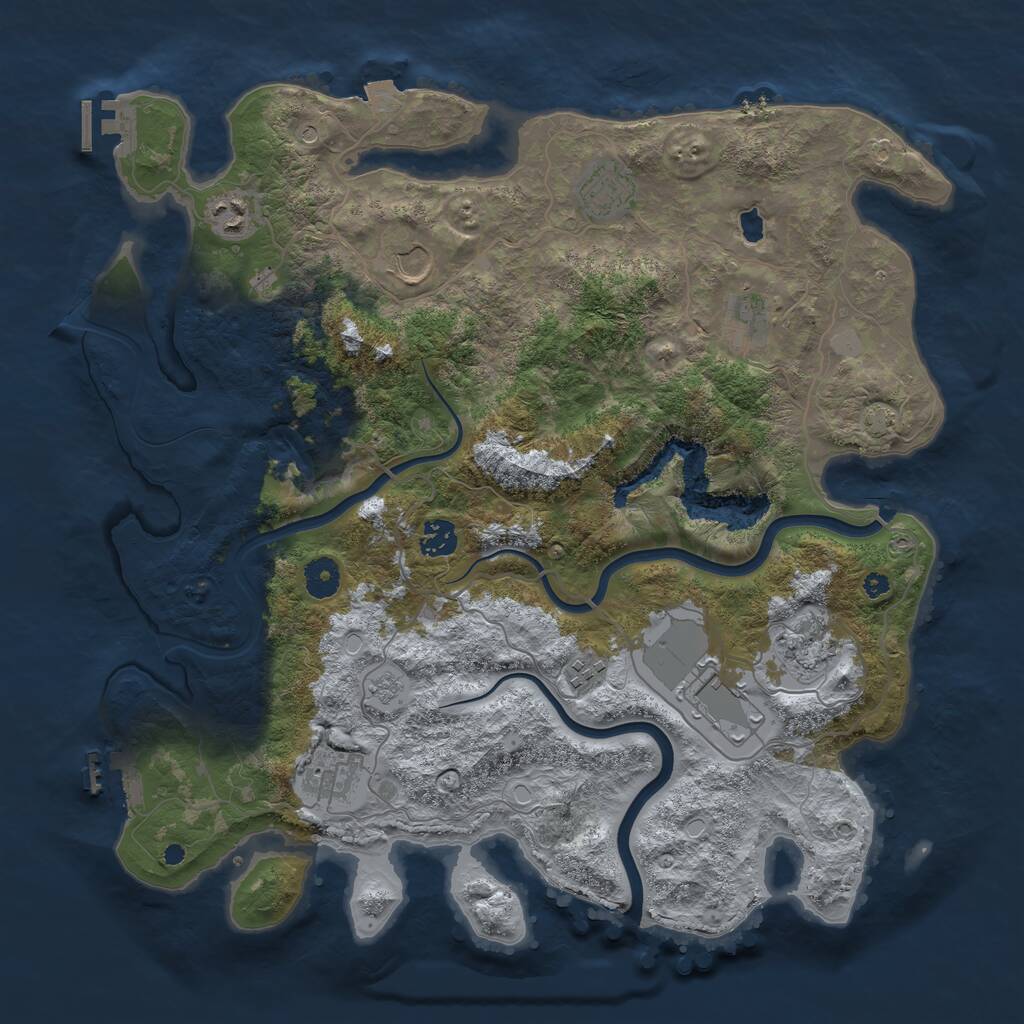 Rust Map: Procedural Map, Size: 4000, Seed: 514382270, 15 Monuments