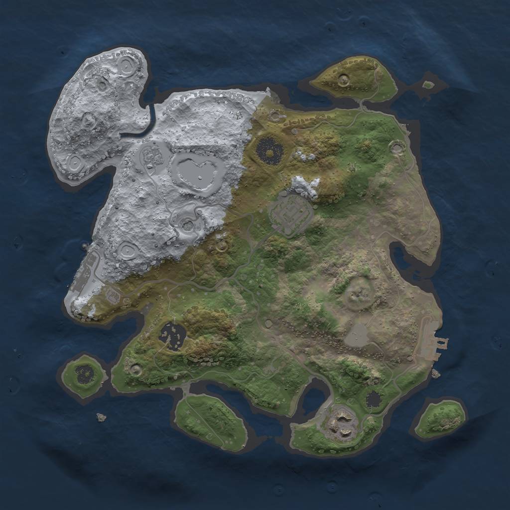 Rust Map: Procedural Map, Size: 2800, Seed: 6435623, 10 Monuments