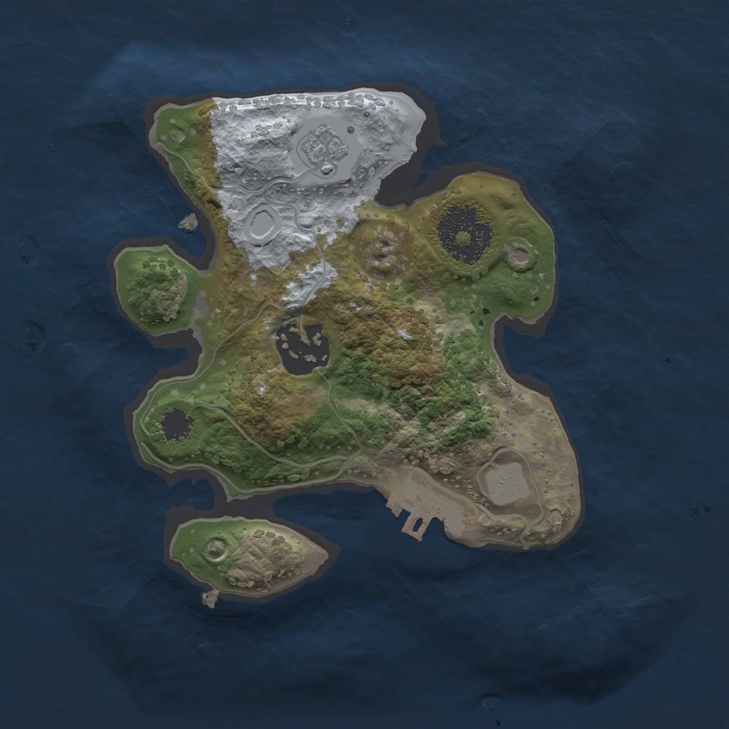 Rust Map: Procedural Map, Size: 2000, Seed: 115390315, 6 Monuments