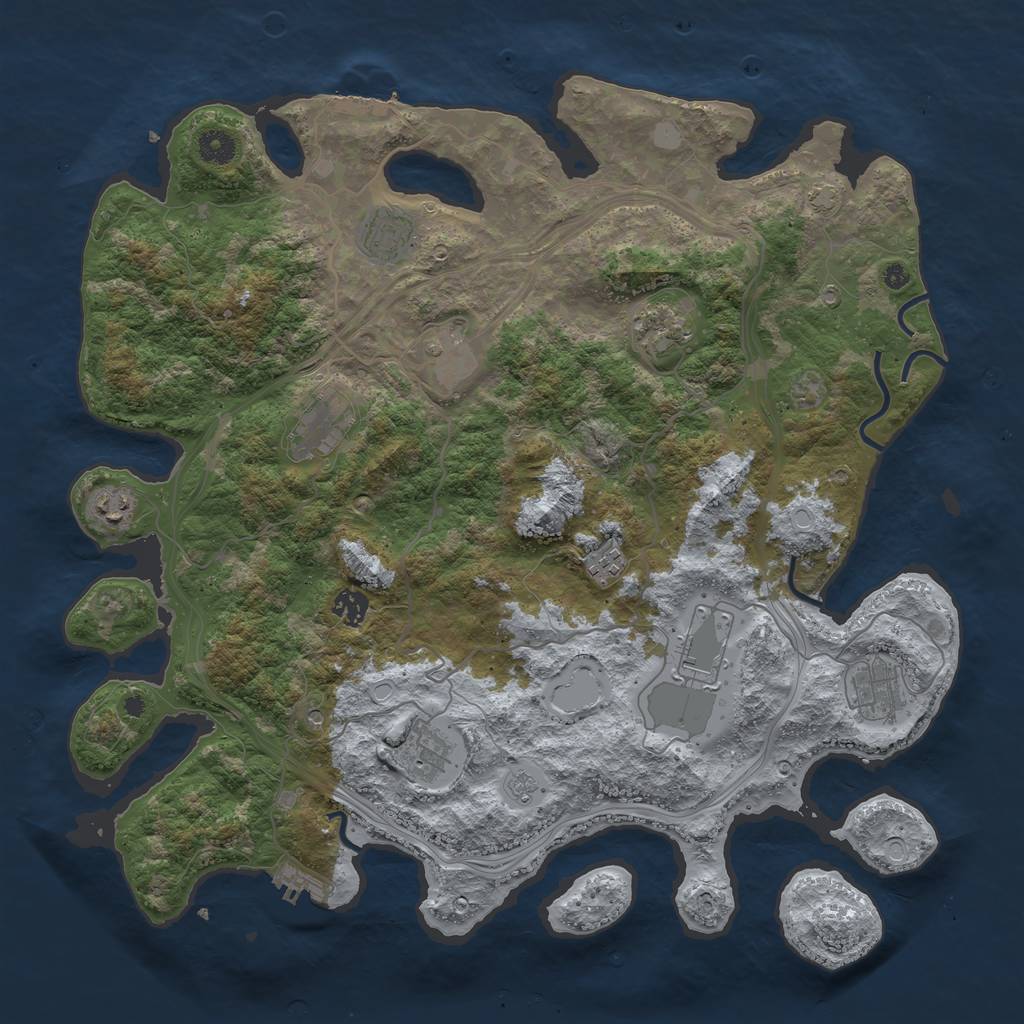 Rust Map: Procedural Map, Size: 4250, Seed: 1776293042, 18 Monuments