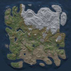 Thumbnail Rust Map: Procedural Map, Size: 4250, Seed: 5872442, 16 Monuments