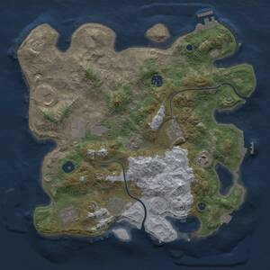 Thumbnail Rust Map: Procedural Map, Size: 3500, Seed: 585882941, 14 Monuments