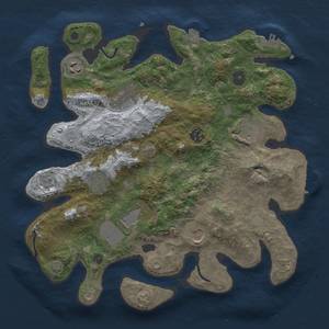 Thumbnail Rust Map: Procedural Map, Size: 3500, Seed: 1679189163, 16 Monuments