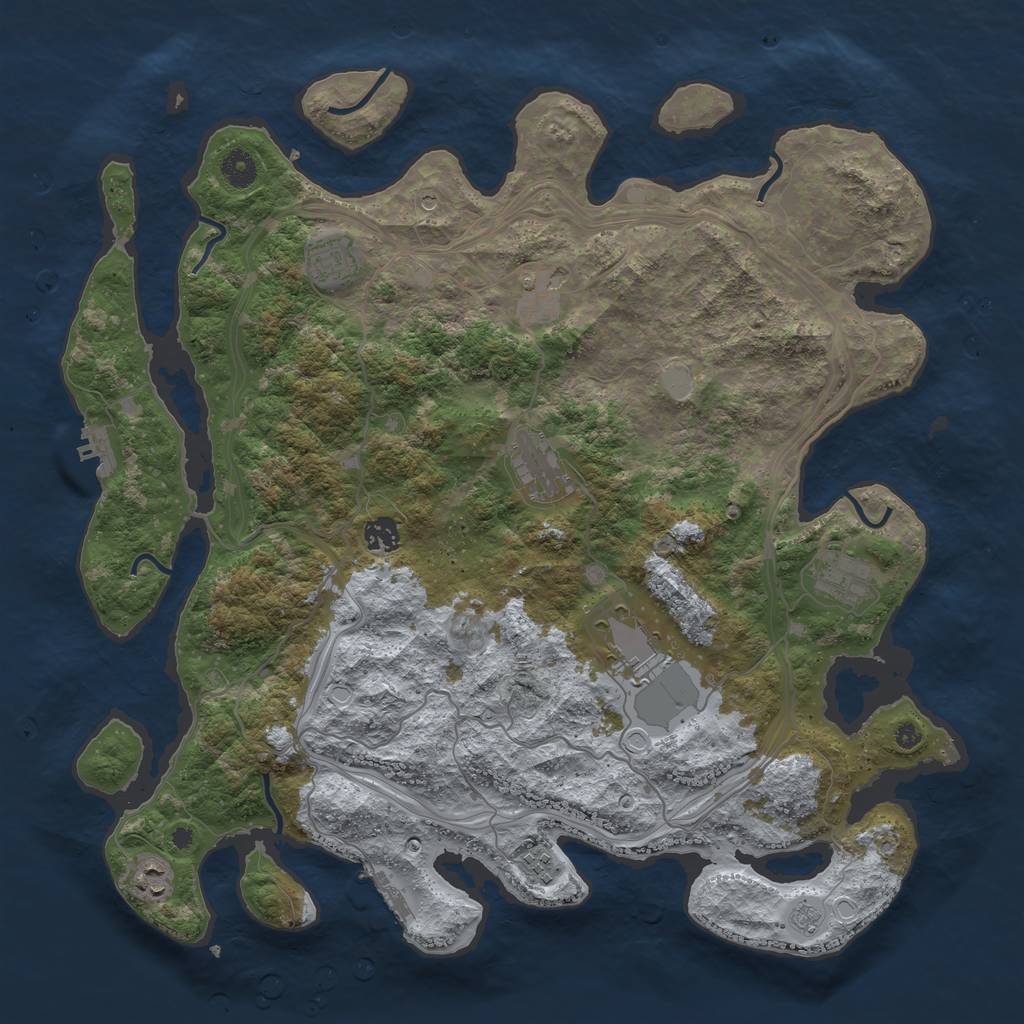 Rust Map: Procedural Map, Size: 4250, Seed: 230323, 15 Monuments