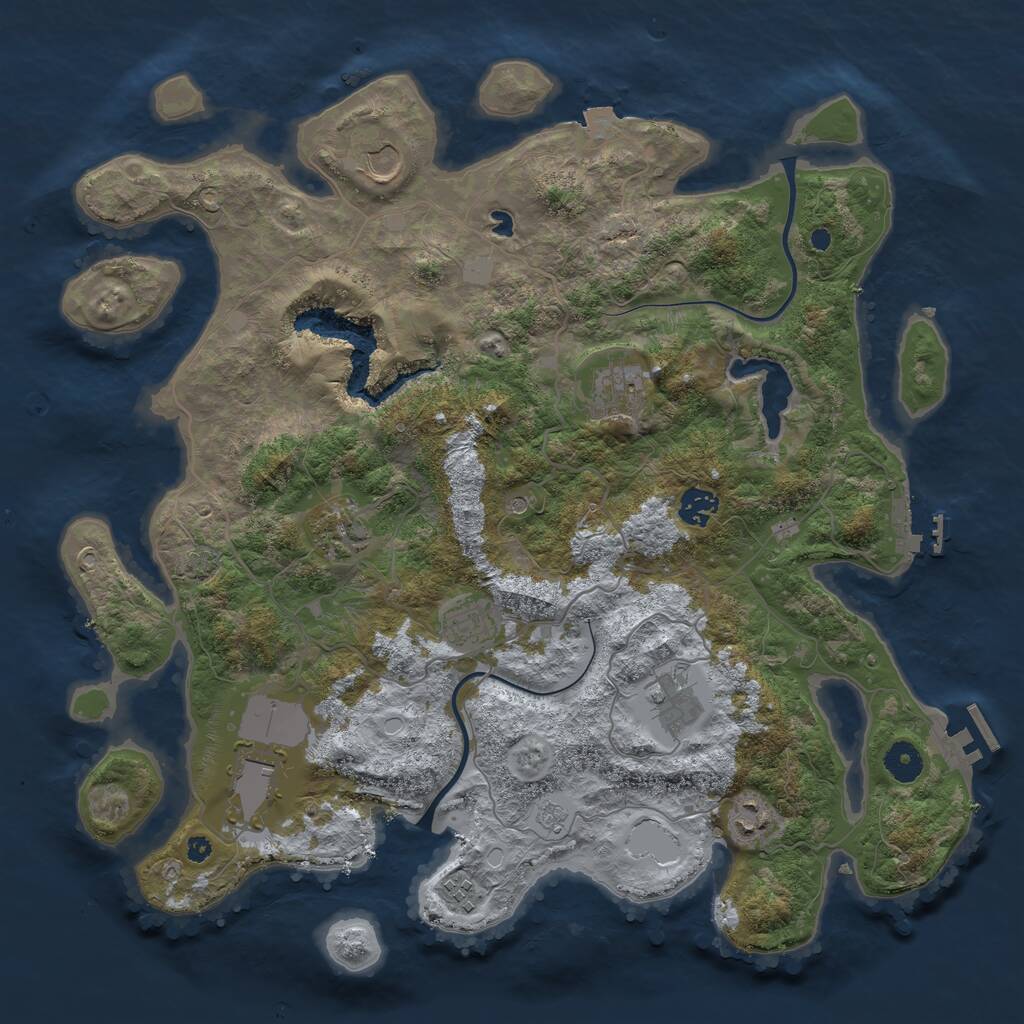 Rust Map: Procedural Map, Size: 4000, Seed: 234018869, 15 Monuments