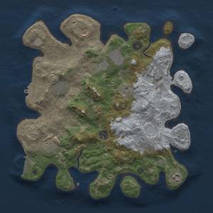 Thumbnail Rust Map: Procedural Map, Size: 3500, Seed: 7497421, 16 Monuments