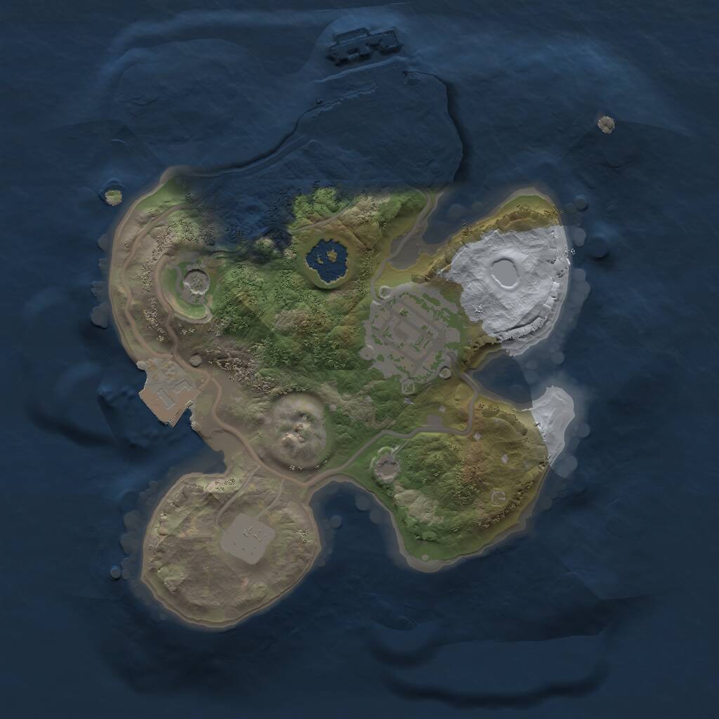 Rust Map: Procedural Map, Size: 1750, Seed: 885345523, 4 Monuments