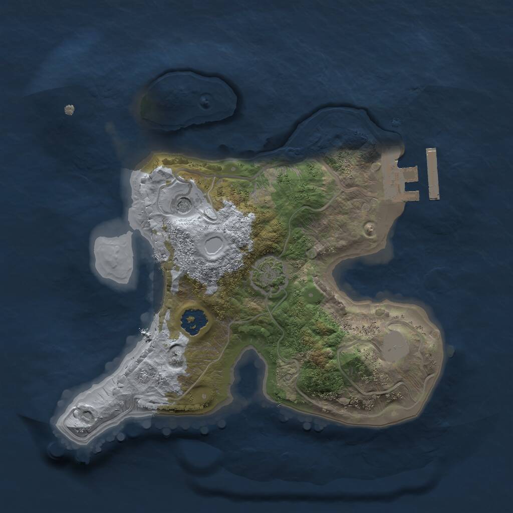 Rust Map: Procedural Map, Size: 2000, Seed: 112213860, 4 Monuments