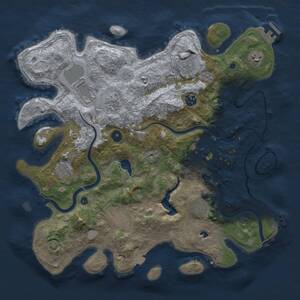 Thumbnail Rust Map: Procedural Map, Size: 4000, Seed: 154380934, 16 Monuments