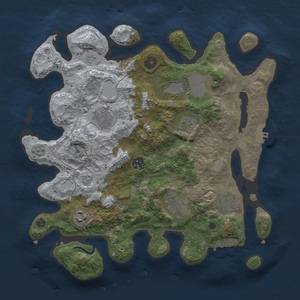 Thumbnail Rust Map: Procedural Map, Size: 3500, Seed: 992758363, 16 Monuments