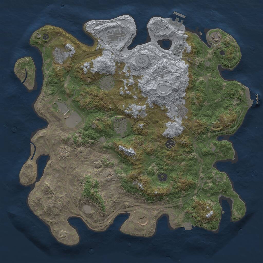 Rust Map: Procedural Map, Size: 4250, Seed: 598531981, 17 Monuments