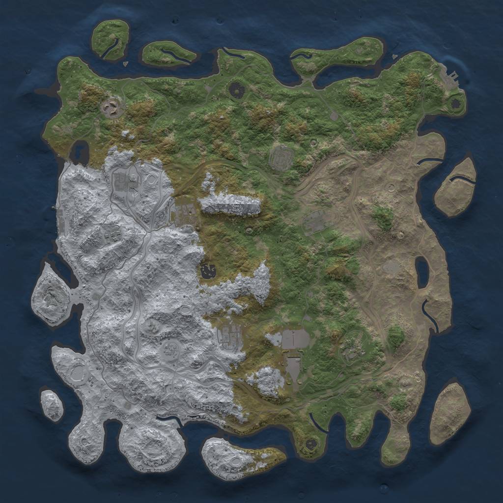 Rust Map: Procedural Map, Size: 4700, Seed: 26451, 17 Monuments