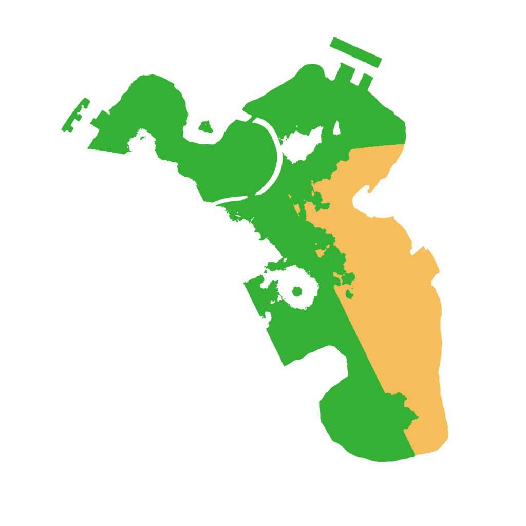 Biome Rust Map: Procedural Map, Size: 2000, Seed: 461362576