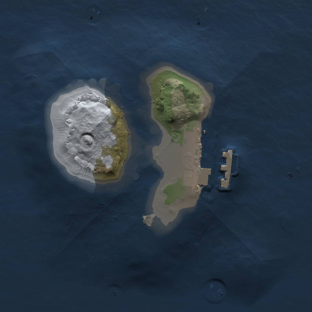 Rust Map: Procedural Map, Size: 1250, Seed: 487797897, 2 Monuments