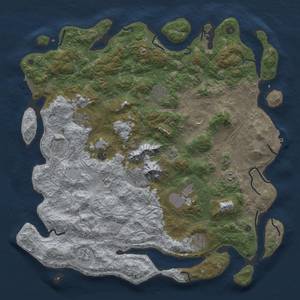 Thumbnail Rust Map: Procedural Map, Size: 5000, Seed: 1937556701, 18 Monuments