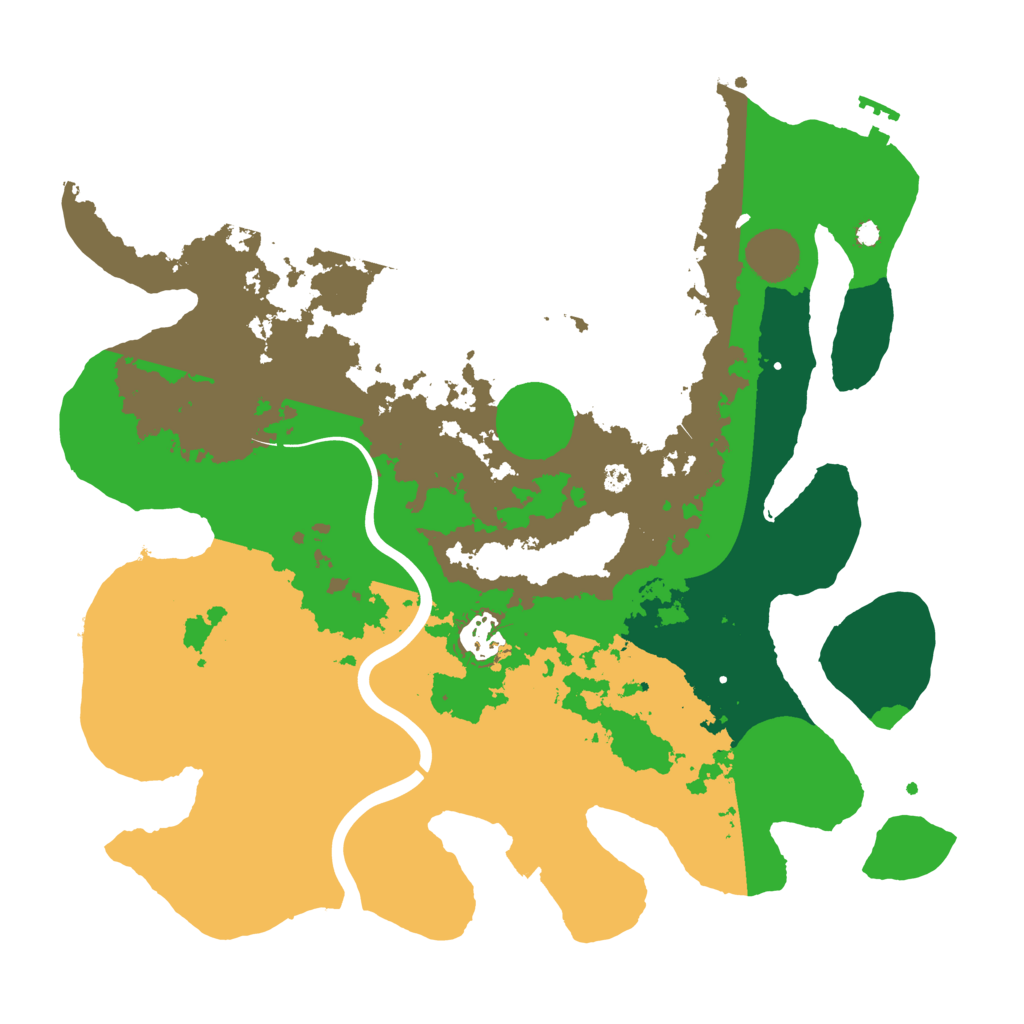 Biome Rust Map: Procedural Map, Size: 3500, Seed: 2031307603
