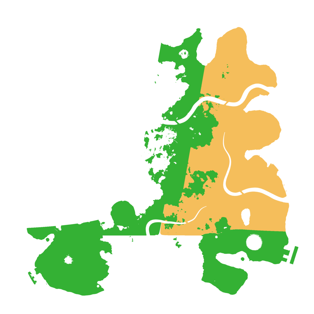 Biome Rust Map: Procedural Map, Size: 3500, Seed: 1232141226