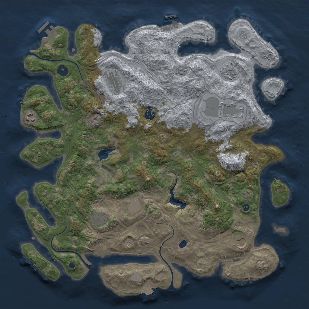 Rust Map: Procedural Map, Size: 4250, Seed: 998030, 15 Monuments