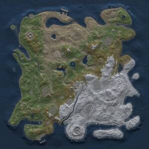 Thumbnail Rust Map: Procedural Map, Size: 4000, Seed: 895977572, 13 Monuments