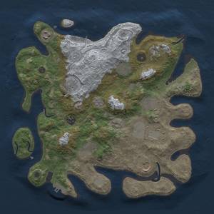 Thumbnail Rust Map: Procedural Map, Size: 3500, Seed: 203551203, 17 Monuments