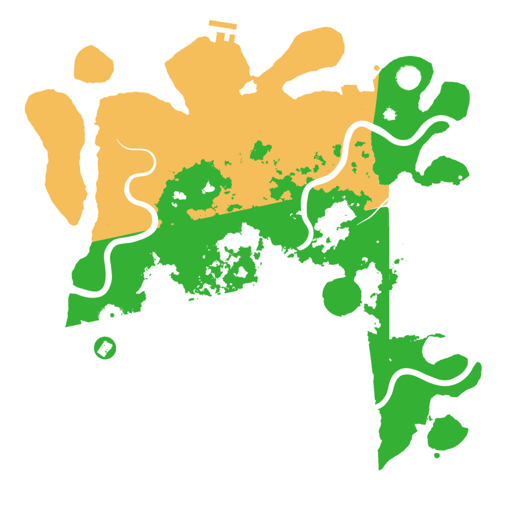 Biome Rust Map: Procedural Map, Size: 3750, Seed: 1001