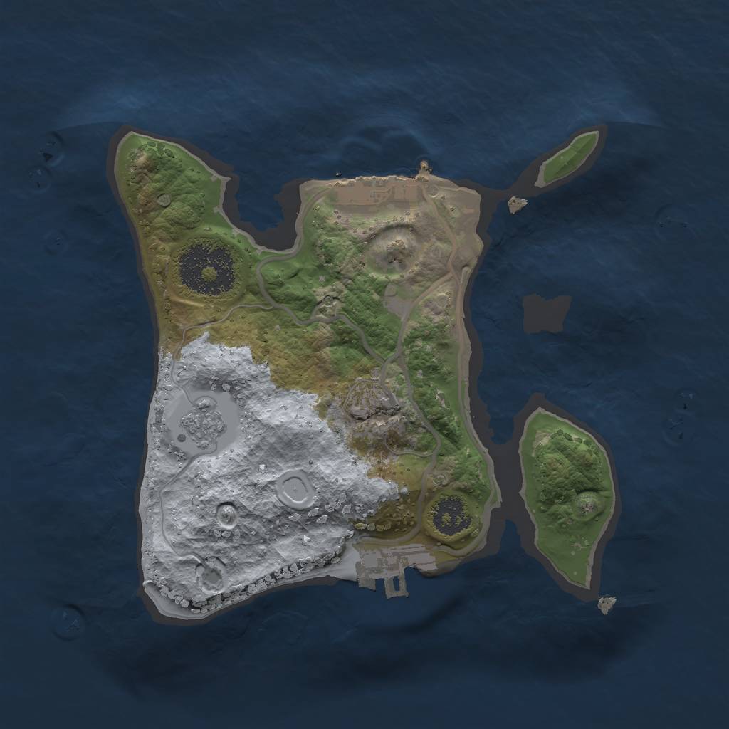 Rust Map: Procedural Map, Size: 2017, Seed: 13534, 6 Monuments
