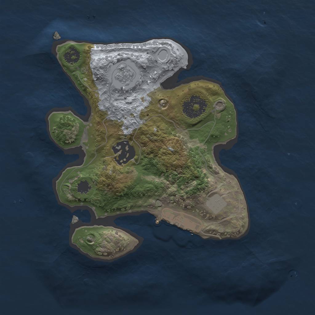 Rust Map: Procedural Map, Size: 2048, Seed: 115390315, 6 Monuments