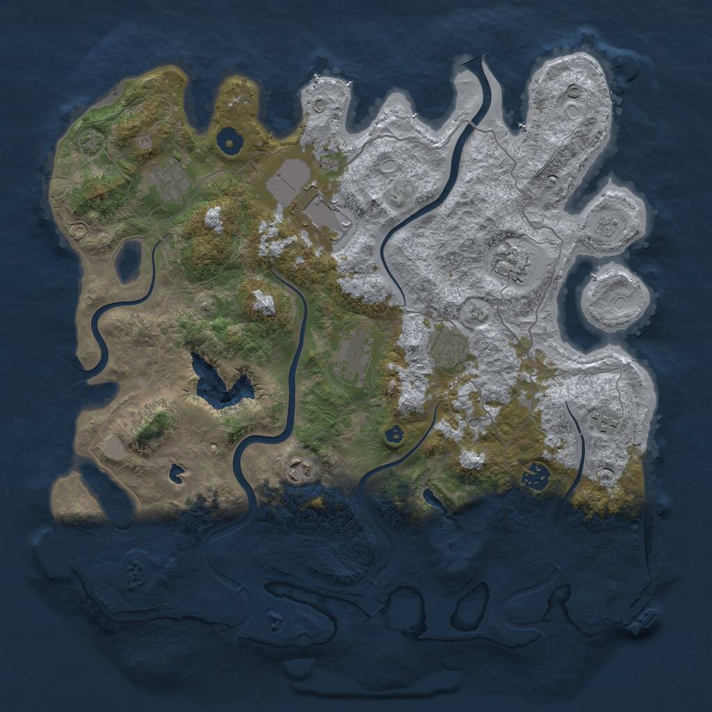 Rust Map: Procedural Map, Size: 4000, Seed: 6677198, 14 Monuments