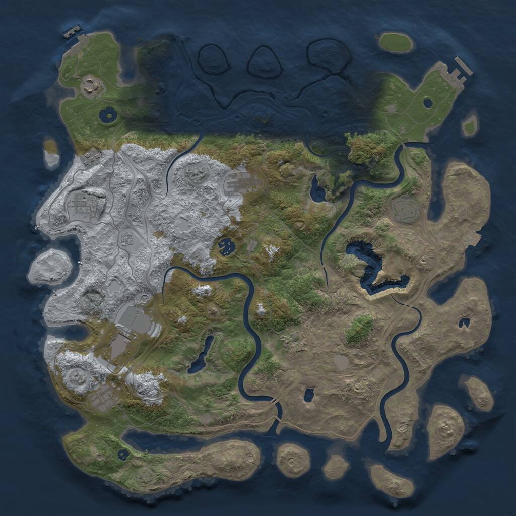 Rust Map: Procedural Map, Size: 4500, Seed: 578086472, 15 Monuments
